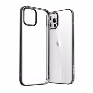 Joyroom New Beautiful Series itin plonas dėklas su elektroplokavimo rėmeliu iPhone 12 Pro Max juodas (JR-BP796)