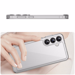 Kosminės erdvės dėklas su geliniu rėmeliu Samsung Galaxy S25+ - skaidrus