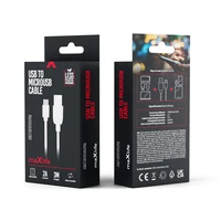 Maxlife kabelis USB - microUSB 3,0 m 2A baltas