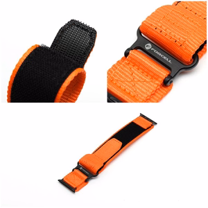 FORCELL F-DESIGN FA05 nailoninis dirželis APPLE laikrodžiui 38 / 40 / 41 mm oranžinis