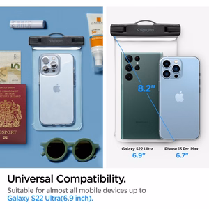 Spigen Aqua Shield A601 universalus vandeniui atsparus dėklas, skaidrus