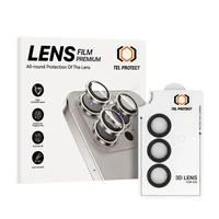 Apsauginis grūdintas stiklas Tel Protect 3D objektyvas ant kameros, skirtas "Samsung Galaxy S26", juodas (3 vnt.)