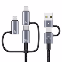 USAMS Laidas 240W 6w1 Fast charging 1,2m Data Cable Aluminium Alloy Sufeng Seria 2M (SJ737)