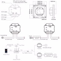 TS-K(WZ) sieninis TRIAC valdiklis, 1 spalvos, Zigbee, Tuya