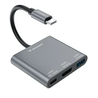 Hub Wozinsky WHCH-01 USB-C PD 100W HDMI 4K@30Hz USB-A 10Gbps - pilkas