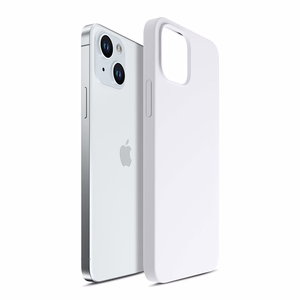 3mk Hardy Silikoninis Magnetinis dėklas iPhone 15 - balta ir sidabrinė