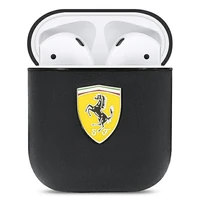 AirPods dėklas Ferrari FESA2LEBK On Track Leather - juodas