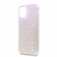 Guess GUHCN65PCUGLGPI iPhone 11 Pro Max rožinis auksas/auksinis rožinis kietas dėklas Gradient Glitter