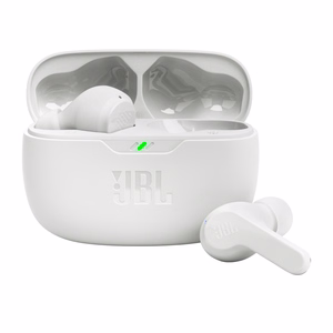 Belaidės ausinės JBL IP54 IPX2 Wave Beam baltos