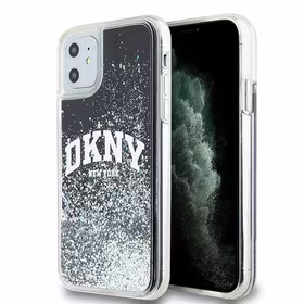 DKNY Liquid Glitter Big Logo dėklas iPhone 11 / Xr - juodas
