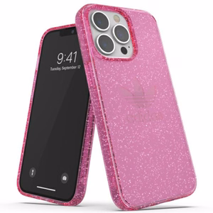 Adidas OR apsauginis skaidrus dėklas Blizgučiai iPhone 13 Pro / iPhone 13 - rožinis