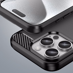 Carbon dėklas telefonui iPhone 16 Pro - juodas