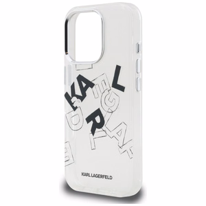 Karl Lagerfeld IML eskizuota grafika dėklas telefonui iPhone 16 Pro - skaidrus