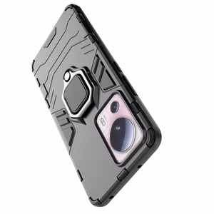 Dėklas telefonui Ring Armor Xiaomi 13 Lite su magnetiniu laikikliu ir žiedu - juodas