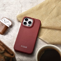 iCarer CE Premium odinis folio dėklas iPhone 14 Pro Max magnetinis atverčiamas dėklas MagSafe raudona