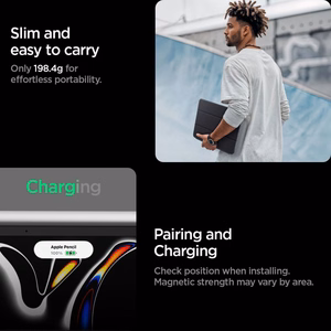 "Spigen Liquid Air Folio" dėklas, skirtas "iPad Pro 11" (2024) "iPad Pro 11" (2025) - Juodas