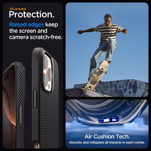 Spigen Liquid Air dėklas telefonui iPhone 16 Pro - juodas