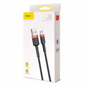 Baseus Cafule Micro USB kabelis 2A, 3 m, juoda/raudona
