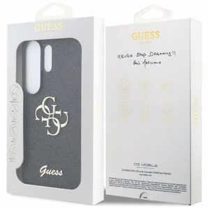 Guess dėklas Fixed Glitter Big 4G Metal Logo for Samsung Galaxy S26 Ultra juodas