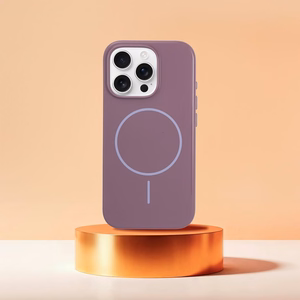 Blizgus magnetinis dėklas telefonui, suderinamas su MagSafe, skirtas IPHONE 17 PRO, violetinis