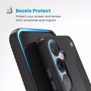 Speck Presidio2 Grip case for Samsung Galaxy S25+ / S24+, Black / Slate Grey