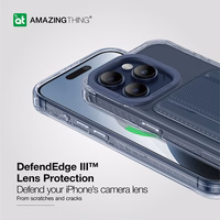 Amazing Thing Titan Pro Mag piniginės dėklas 10FT IP156.7PTWBU Iphone 15 Pro Max tamsiai mėlyna su stovu