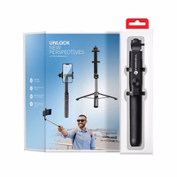 Asmenukių lazda + trikojis Forcell F-GRIP (S70M) (Bluetooth) juoda