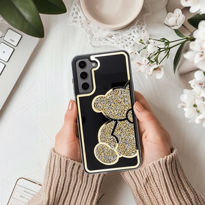 TEDDY BEAR dėklas telefonui SAMSUNG A54 auksinis