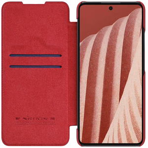 Nillkin Qin odinis dėklas telefonui Samsung Galaxy A73 raudonas