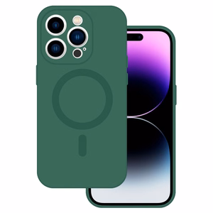 TEL PROTECT magnetinis silikoninis dėklas telefonui Iphone 14 žalias