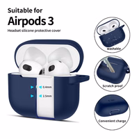 Tech-Protect silikoninis dėklas ausinėms Apple AirPods 3 - mėlynas