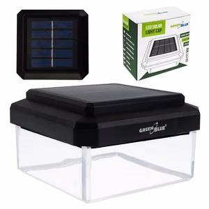 GreenBlue GB128 WW – 100×100 mm saulės energijos LED šviestuvas tvoros stulpui, 3200 K