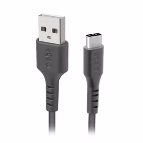 SBS TECABLETC3MTK USB-A - USB-C kabelis 3 m - juodas