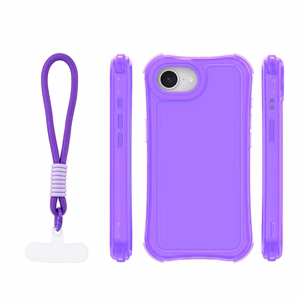 Safepop dėklas su dirželiu skirtas iPhone 16e / 17e violetinis