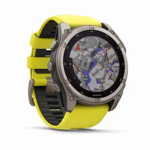 Išmanusis laikrodis Garmin Fenix 8 Sapphire Solar geltonas