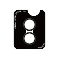 Rock Pure Series Kameros objektyvo stiklas ant iPhone 17 kameros (2 vnt.) juodas