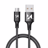 Wozinsky Kabelis USB - microUSB 2,4A 1m juodas (WUC-M1B)
