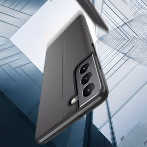 Eco Leather View dėklas su atverčiamu dangteliu ir stovo funkcija Samsung Galaxy S22 + (S22 Plus) mėlynas