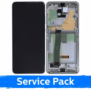 Ekranas skirtas Samsung G988 S20 Ultra su rėmeliu / Cloud White / (Service Pack)