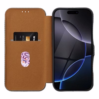 FOLIO šoninis magnetinis knygos tipo dėklas, skirtas IPHONE 16 PLUS, juodas