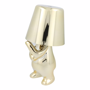 Stalo lempa prie lovos GOLD MAN Art Deco stovintis (versija 3) MLTL