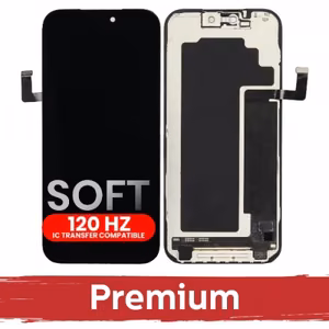 LCD ekranas suderinamas su iPhone 17 Pro Max juodas (SOFT OLED / Stable 120Hz / Premium) *Removable IC*