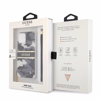 Guess GUHCP13SKCABBK iPhone 13 mini 5.4" juodas/juodas kietas dėklas Camo Dirželis Kolekcija