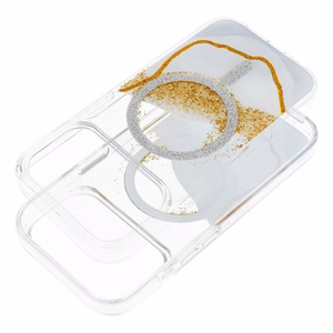 Su MagSafe suderinamas Golden dėklas iPhone 17 Pro / 18 Pro (žemas kameros kraštas), baltas