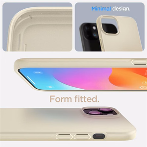 Spigen Thin Fit dėklas telefonui iPhone 15 Plus - smėlio spalvos