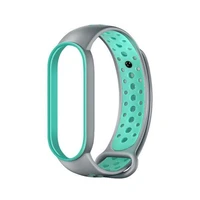 Beline dirželis Design Mi Band 7/6/5 pilkas-žalias /grey-green