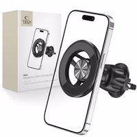 Tech-Protect N54 magnetinis telefono laikiklis automobiliui su MagSafe, tvirtinamas prie oro angos - juodas