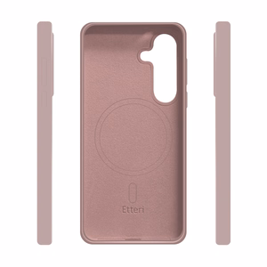 Etteri Silikoninis Mag dėklas for Samsung Galaxy S25 šviesiai rožinis