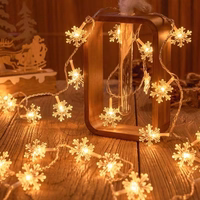 LED kalėdinės lemputės snaigė/žvaigždė - 3m/20 lempučių šiltai baltos maitinamos bat. 3xAA EHD-LS04