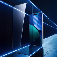 Rock Apsauginis stiklas HD pilno padengimo antistatinis skirtas iPhone 17 Pro